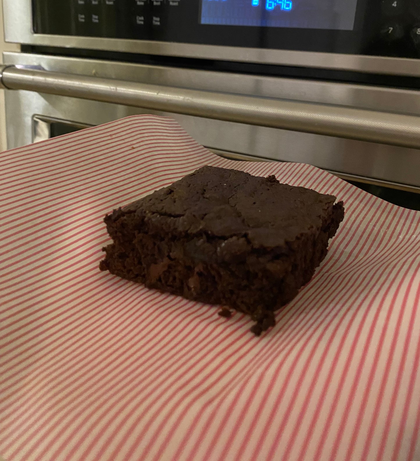 Traditional Fudgy "slab" Brownie with Salted Caramel Filling